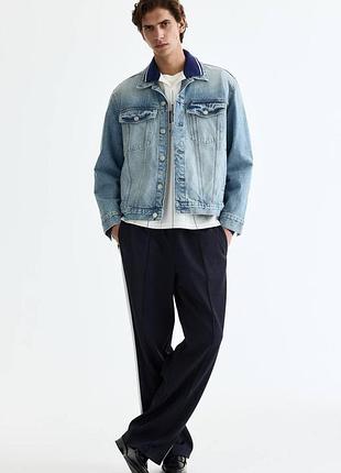 Чоловіча джинсова куртка h&m / джинсовка h&m, розмір s (класичний блакитний)