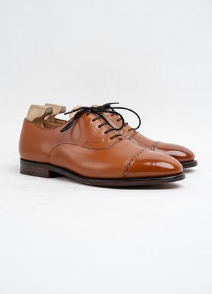 Туфлі оксфорди чоловічі шкіряні brooks brothers peal & co коричневі розмір 43