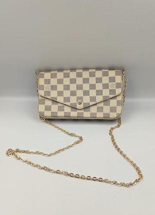 Сумка крос-боді louis vuitton pochette félicie damier azur 3-в-1