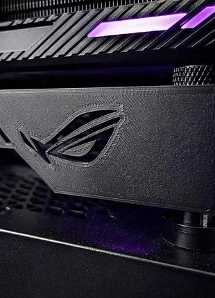 Подставка для видеокарты asus rog – регулируемый gpu support