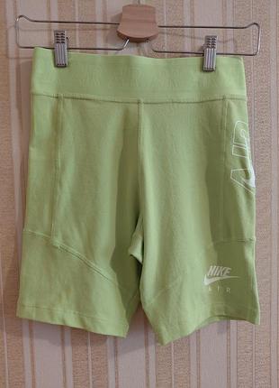 Велосипедки nike air, розмір s, салатовий колір