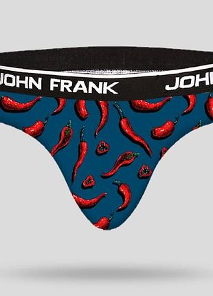 Мужские трусы слипы с принтом разноцветные john frank jfbrief246 / удобное модное нижнее белье для мужчин m
