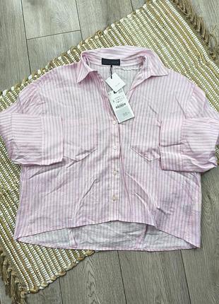 Льняная рубашка zara
