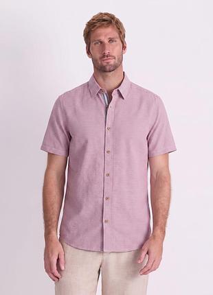 Мужская рубашка timeberland slim fit с коротким рукавом, 100% хлопок, размер l