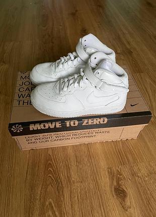 Nike air force 1 mid le кросівки білі жіночі дитячі