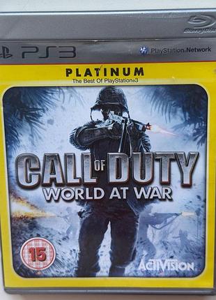 Call of duty world at war platinum, б/у, английская версия - диск для playstation 3