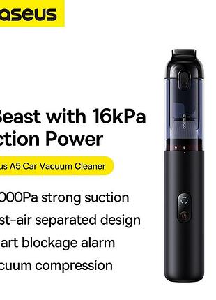 Уценка! портативный аккумуляторный пылесос baseus a5 car vacuum cleaner 130w 16000pa 7500mah черный (c30459500111-00)