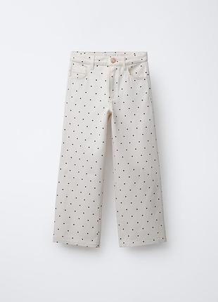 Джинсы в горох от zara