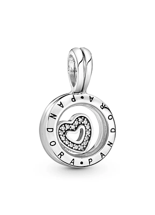 Подвес-шарм pandora floating locket и миниатюрный серебряный элемент, оригинал