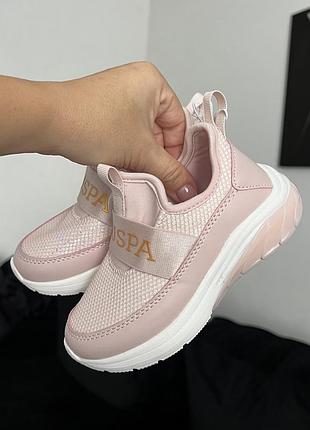 Кросівки для дівчинки u.s. polo assn / дитячі текстильні кросівки зі сша