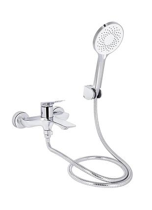 Змішувач для ванни qtap vlasta new (з душовим гарнітуром) chrome (qtvla259crm45642)