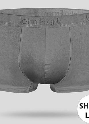 Трусы мужские серые короткие модальные боксеры john frank jfbmodnashrt01 grey xl(52)