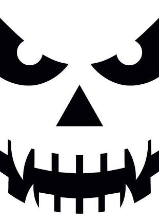 Наліпка на авто / мото / вітрину на скло кузов " хелловін - halloween - усмішка " будь-який колір