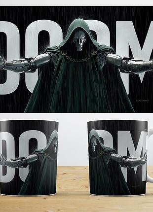 Чашка белая керамическая доктор дум doom чашка abc