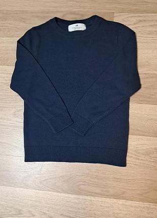 Классический синий свитер джемпер h&amp;m для мальчика, размер 110/116 (4-6 лет)