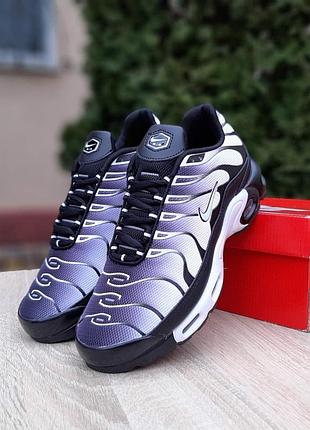 Кросівки nike air max plus sneakers tn white black білі з чорним       розпродаж sale