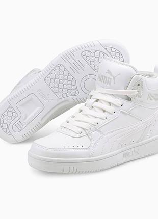 Подростковые кеды puma rebound joy youth trainers 37.5 (23.5см) белые