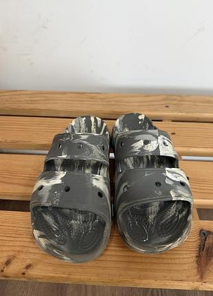 Дитячі crocs j4 шльопанці 36 37 сірі тапочки сабо для хлопчика