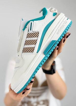 Жіночі кросівки adidas forum mod low white turquoise