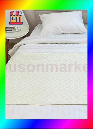 Bs покрывало-дорожка на кровать best mix ecotton 70х230 см антиаллергенное двустороннее молочного цвет bas77/n