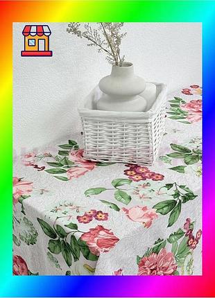 Bs скатерть ecotton 150х220 best mix см розовая из рогожки для стола текстиль для интерьера декор bas77/n