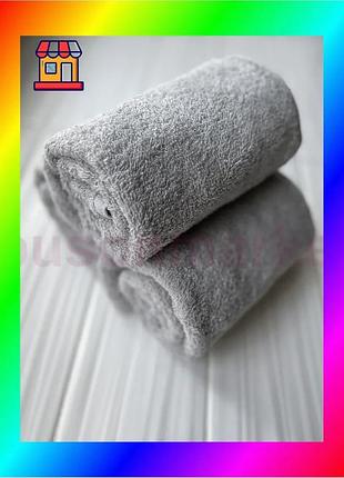 Bs комплект махрових рушників best mix ecotton 30х30 см 6 шт для рук і обличчя сірі 380 г/м2 м'які сер bas77/n