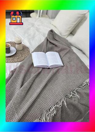 Bs плед шерстяно-кашемировый vladi best mix 140x200 см коричневый toscana brown для уюта и тепла. bas77/n