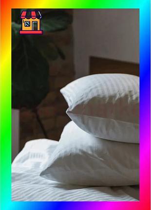 Bs комплект наволочок ecotton best mix 50х70 см 2 шт. зі страйп-сатину білий готельний стандарт для сн bas77/n