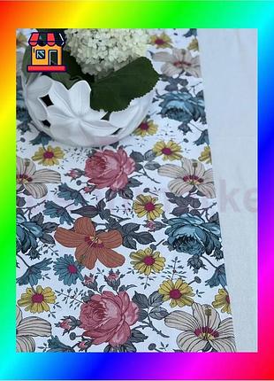 Bs скатерть ecotton duck best mix 170х220 см водоотталкивающая цветочная для дома и ресторана пятна bas77/n