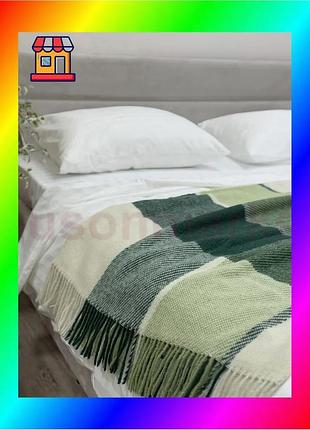Bs плед vladi 170x210 best mix см шерстяной 70% салатово-зеленый для уюта и тепла натуральный шерстяно bas77/n
