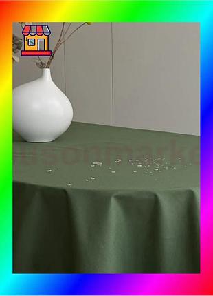 Bs скатерть столовая ecotton best mix duck водоотталкивающая 170х220 см оливковая однотонная для кафе bas77/n