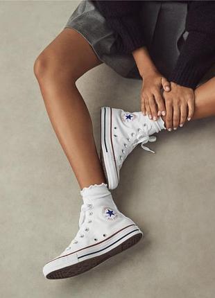 Кожаные кеды converse chuck taylor all star leather high (оригинал, р. 40)