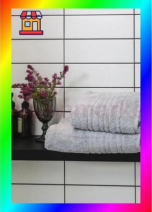 Bs рушник махровий ecotton best mix 70х140 см 550 г/м2 світло-сірий для ванни м'який банний рушник bas77/n