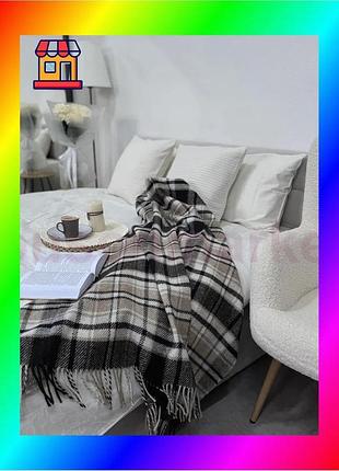 Bs плед vladi 140х200 best mix см вовняний 50% коричневий натуральний плед для затишку і тепла шерстян bas77/n
