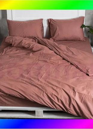 Bs комплект постели ecotton best mix двуспальный евро шоколадное пододеяльник на молнии 2 наволочки дл bas77/n