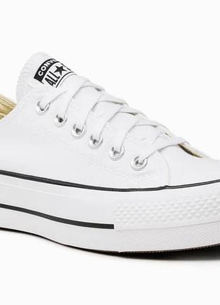 Converse кеди chuck taylor all star lift ox  білий