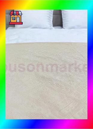 Bs покрывало ecotton pique best mix 200х230 см натуральное молочное в крафтовой подарочной коробке для bas77/n