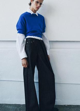 Свободные джинсы с высокой посадкой zara woman, 38р, оригинал