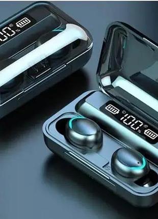 Беспроводные bluetooth наушники вакуумные hbq f5 tws в зарядном кейсе с функцией павербанк usb