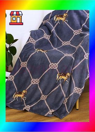 Bs плед ecotton well best mix soft 150х220 см синій з мікрофібри для дому та відпочинку м'який покрива bas77/n