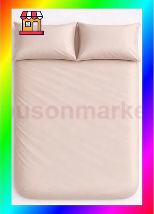 Bs пододеяло на молнии best mix ecotton двуспальное 180х215 см бежевый сатин для кровати и сна постель bas77/n