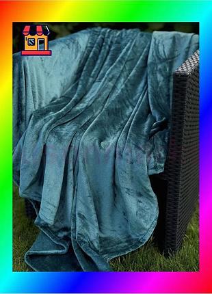 Bs плед ecotton 220х240 best mix см well soft atlantic сине-зеленый микрофибра покрывало для двуспальн bas77/n