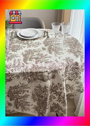 Bs скатерть столовая ecotton best mix duck 150х170 см бежевый водоотталкивающая для кафе и дома. bas77/n