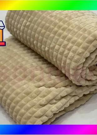 Bs плед ecotton 200х220 best mix см well soft lux мікрофібра бежевий для ліжка і дивану м'який покрива bas77/n