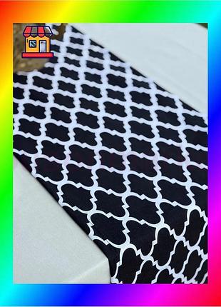Bs ранер дорожка ecotton best mix duck 45x170 см водоотталкивающая черно-белая сервировочная текстильн bas77/n