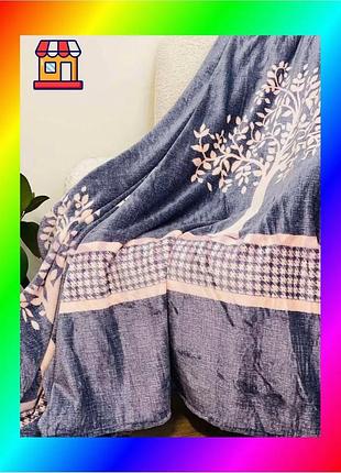 Bs плед ecotton 220х240 best mix см well soft микрофибра покрывало для кровати синее для дома и отдыха bas77/n