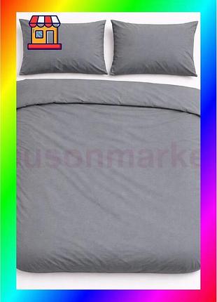Bs пододеяло на молнии best mix ecotton двуспальное 175х215 см фланель из серого хлопка для зимнего ис bas77/n