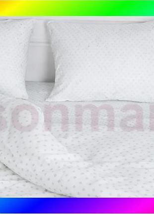 Bs пододеяло на молнии best mix ecotton двуспальное 175х210 см хлопковое белое в горошек для кровати п bas77/n