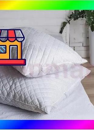 Bs комплект подушок ecotton best mix 2 шт антиалергенні сірі для сну прямокутні з холлофайбером 40х60 bas77/n