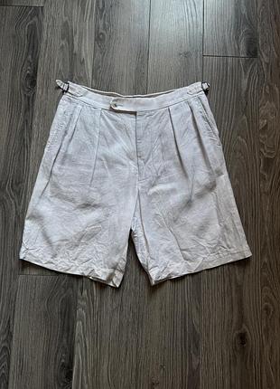 Білі лляні шорти suitsupply mira short